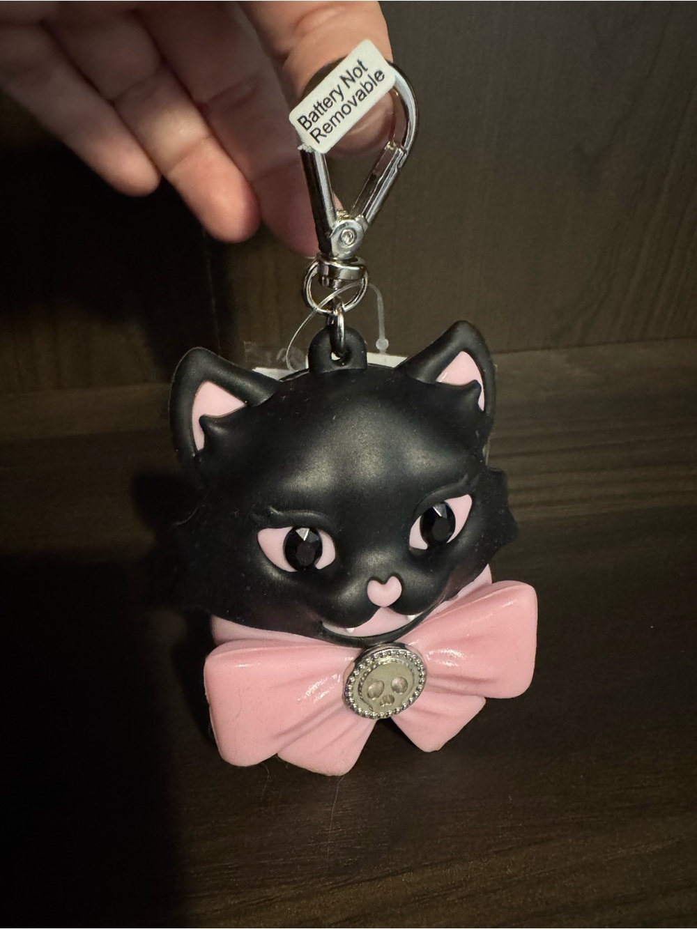 Bath and Body Works - Black Cat with Pink Bow Pocket Sanitizer Holder